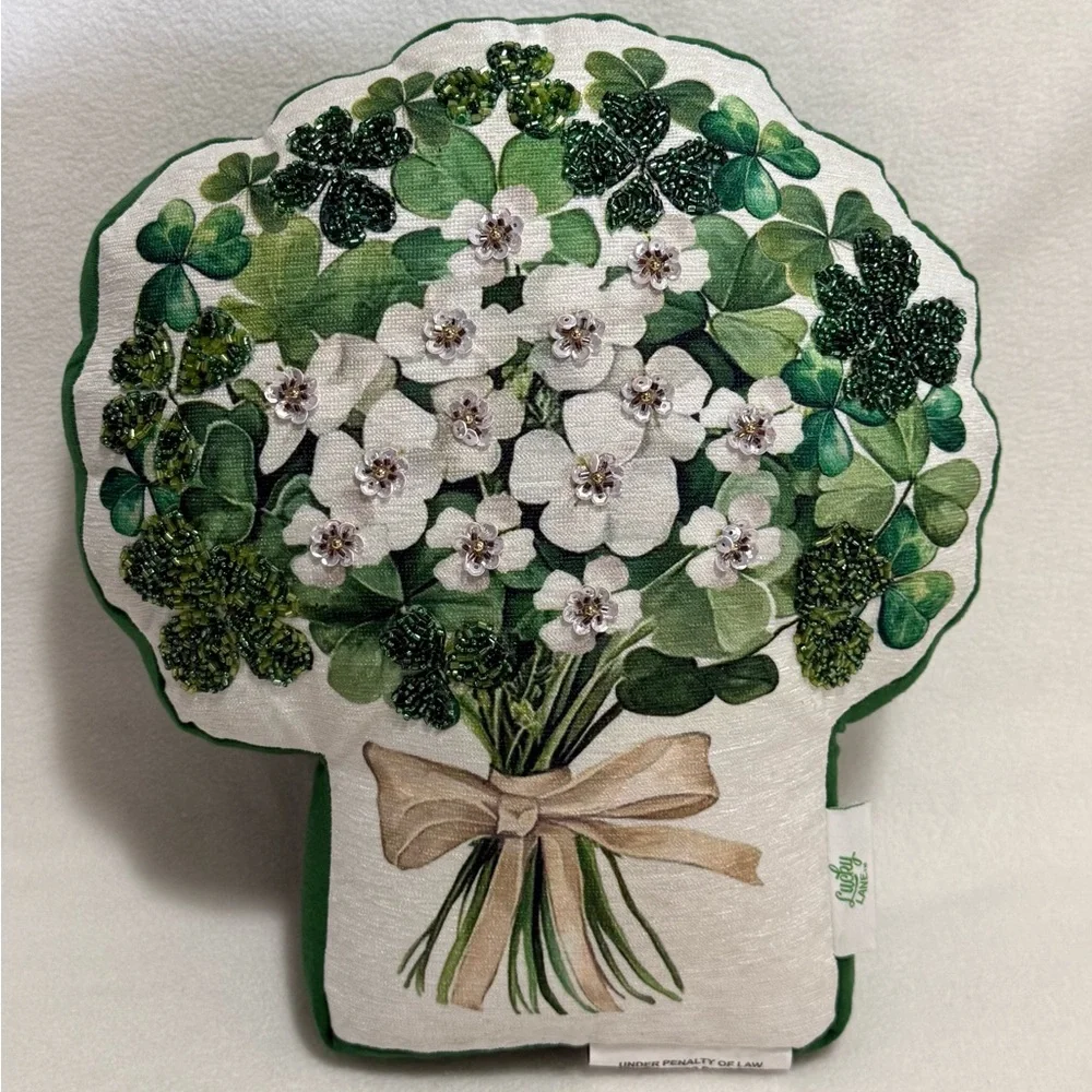 Lucky Lane Floral Bouquet Decorative Throw Pillow - NWT